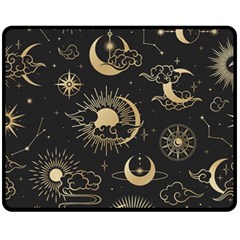 Asian-seamless-pattern-with-clouds-moon-sun-stars-vector-collection-oriental-chinese-japanese-korean Fleece Blanket (medium) by Salman4z