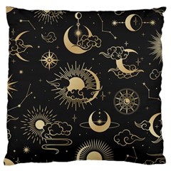 Asian-seamless-pattern-with-clouds-moon-sun-stars-vector-collection-oriental-chinese-japanese-korean Large Cushion Case (one Side) by Salman4z