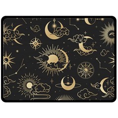 Asian-seamless-pattern-with-clouds-moon-sun-stars-vector-collection-oriental-chinese-japanese-korean Two Sides Fleece Blanket (large) by Salman4z