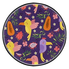 Exotic-seamless-pattern-with-parrots-fruits Wireless Fast Charger(black) by Salman4z