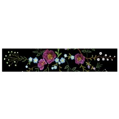 Embroidery-trend-floral-pattern-small-branches-herb-rose Small Premium Plush Fleece Scarf by Salman4z