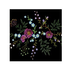 Embroidery-trend-floral-pattern-small-branches-herb-rose Square Satin Scarf (30  X 30 ) by Salman4z