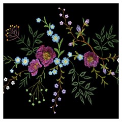 Embroidery-trend-floral-pattern-small-branches-herb-rose Lightweight Scarf  by Salman4z