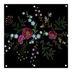 Embroidery-trend-floral-pattern-small-branches-herb-rose Banner And Sign 3  X 3  by Salman4z