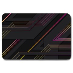 Gradient-geometric-shapes-dark-background Large Doormat