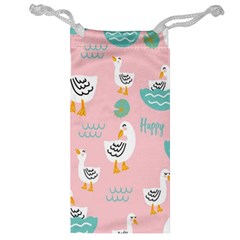 Cute-happy-duck-gift-card-design-seamless-pattern-template Jewelry Bag by Salman4z