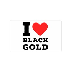 I Love Black Gold Sticker Rectangular (10 Pack) by ilovewhateva