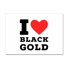 I Love Black Gold Sticker A4 (100 Pack) by ilovewhateva