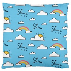 Sky-pattern Standard Premium Plush Fleece Cushion Case (two Sides) by Salman4z