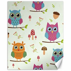 Forest-seamless-pattern-with-cute-owls Canvas 11  X 14  by Salman4z