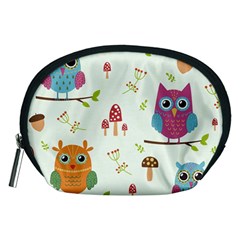 Forest-seamless-pattern-with-cute-owls Accessory Pouch (medium) by Salman4z