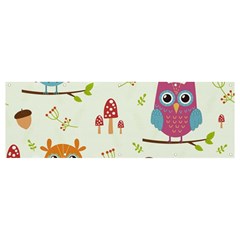 Forest-seamless-pattern-with-cute-owls Banner And Sign 12  X 4  by Salman4z