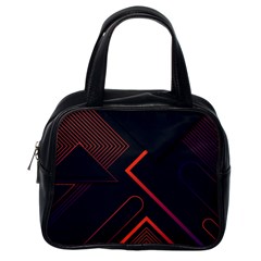 Gradient-geometric-shapes-dark-background-design Classic Handbag (one Side) by Salman4z