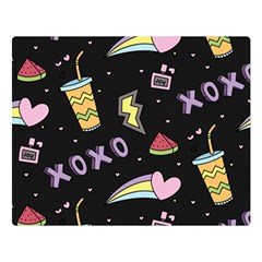 Cute-girl-things-seamless-background Two Sides Premium Plush Fleece Blanket (large) by Salman4z