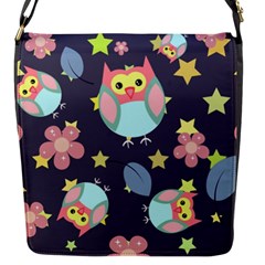 Owl-stars-pattern-background Flap Closure Messenger Bag (s) by Salman4z