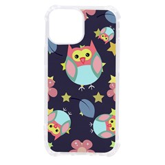 Owl-stars-pattern-background Iphone 13 Mini Tpu Uv Print Case by Salman4z