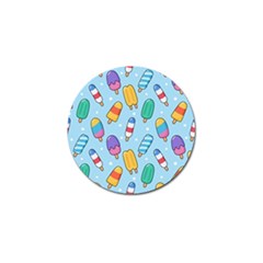 Cute-kawaii-ice-cream-seamless-pattern Golf Ball Marker (10 Pack)