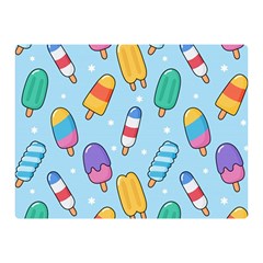 Cute-kawaii-ice-cream-seamless-pattern Two Sides Premium Plush Fleece Blanket (mini) by Salman4z