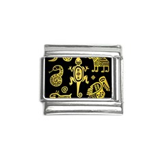 Mexican-culture-golden-tribal-icons Italian Charm (9mm)