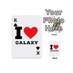 I love galaxy  Playing Cards 54 Designs (Mini) Front - SpadeK