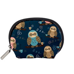 Seamless-pattern-owls-dreaming Accessory Pouch (small) by Salman4z