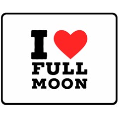 I Love Full Moon Fleece Blanket (medium) by ilovewhateva