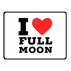I Love Full Moon Fleece Blanket (small) by ilovewhateva