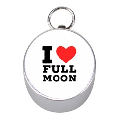 I Love Full Moon Mini Silver Compasses by ilovewhateva