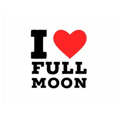 I Love Full Moon Two Sides Premium Plush Fleece Blanket (medium) by ilovewhateva