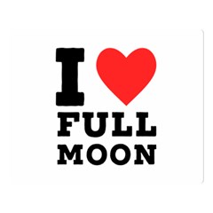 I Love Full Moon Two Sides Premium Plush Fleece Blanket (large) by ilovewhateva