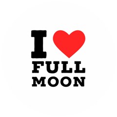 I Love Full Moon Wooden Puzzle Round by ilovewhateva