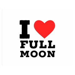 I Love Full Moon Premium Plush Fleece Blanket (medium) by ilovewhateva