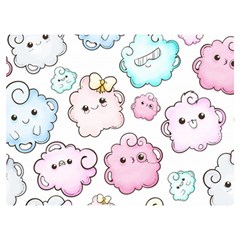 Cute-doodle-cartoon-seamless-pattern Two Sides Premium Plush Fleece Blanket (extra Small) by Salman4z