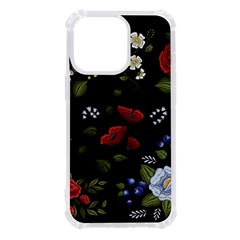 Floral-folk-fashion-ornamental-embroidery-pattern Iphone 13 Pro Tpu Uv Print Case by Salman4z