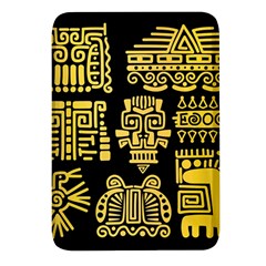 American-golden-ancient-totems Rectangular Glass Fridge Magnet (4 Pack) by Salman4z