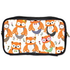 Cute-colorful-owl-cartoon-seamless-pattern Toiletries Bag (One Side)