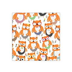 Cute-colorful-owl-cartoon-seamless-pattern Satin Bandana Scarf 22  X 22  by Salman4z