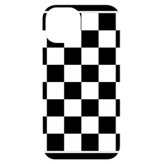 Chess-board-background-design Iphone 14 Black Uv Print Case by Salman4z