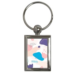 Hand-drawn-abstract-organic-shapes-background Key Chain (rectangle) by Salman4z