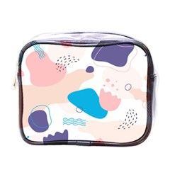 Hand-drawn-abstract-organic-shapes-background Mini Toiletries Bag (one Side) by Salman4z