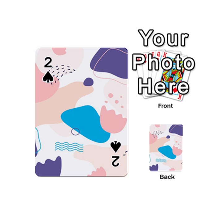 Hand-drawn-abstract-organic-shapes-background Playing Cards 54 Designs (Mini)
