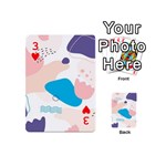 Hand-drawn-abstract-organic-shapes-background Playing Cards 54 Designs (Mini) Front - Heart3