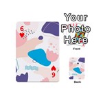 Hand-drawn-abstract-organic-shapes-background Playing Cards 54 Designs (Mini) Front - Heart6