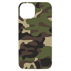 Texture-military-camouflage-repeats-seamless-army-green-hunting Iphone 14 Black Uv Print Case by Salman4z