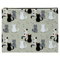 Cute-cat-seamless-pattern Cosmetic Bag (xxxl) by Salman4z