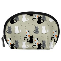 Cute-cat-seamless-pattern Accessory Pouch (large) by Salman4z