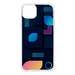 Gradient Geometric Shapes Dark Background Iphone 14 Plus Tpu Uv Print Case by Salman4z