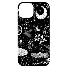 Vector-set-sketch-drawn-with-space Iphone 14 Black Uv Print Case by Salman4z