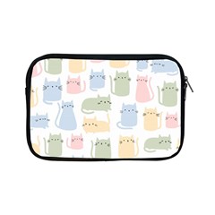 Cute-cat-colorful-cartoon-doodle-seamless-pattern Apple Ipad Mini Zipper Cases by Salman4z