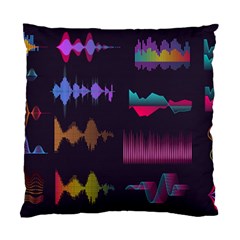Colorful-sound-wave-set Standard Cushion Case (two Sides) by Salman4z